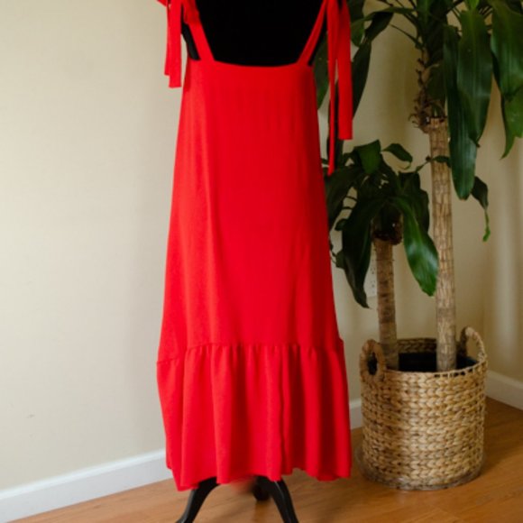 Vision Red Maxi Dress Size S - Picture 3 of 3